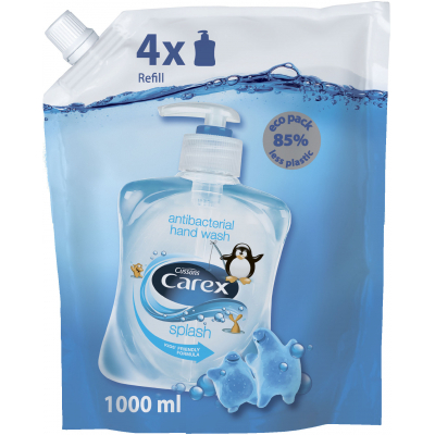 Рідке мило Carex Splash антибактеріальне змінний блок 1 л (5000101168079)