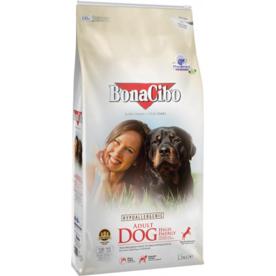 Сухий корм для собак BonaCibo Adult Dog High Energy Chicken&Rice with Anchovy 15 кг (BC405802)