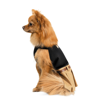 Сукня для тварин Pet Fashion Chic XS-2 капучіно з чорним (4823082424979)