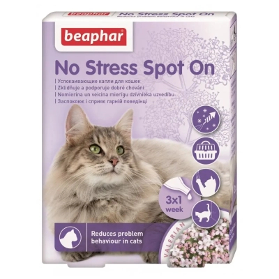 Краплі для тварин Beaphar No Stress Spot On cat Антистрес 3 піпетки (8711231139132)