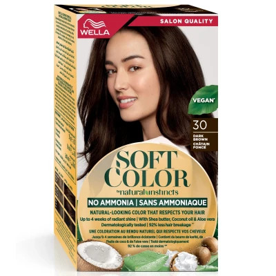 Фарба для волосся Wella Soft Color Безаміачна 30 - Темно-коричневий (3614228865869)