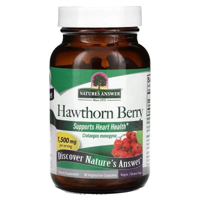 Трави Nature's Answer Глід, 1500 мг, Hawthorn Berry, 90 вегетаріанських капсул (NTA-16266)