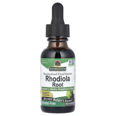 Трави Nature's Answer Екстракт кореня родіоли без спирту, Rhodiola Root, 30 мл (NTA-00663)