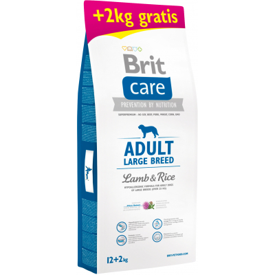 Сухий корм для собак Brit Care Adult Large Breed Lamb and Rice 12+2 кг (8595602533596)