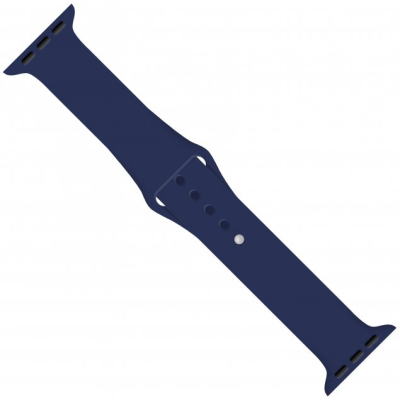 Ремінець до смарт-годинника Intaleo Silicone для Apple Watch 38/40 mm dark blue (1283126494345)