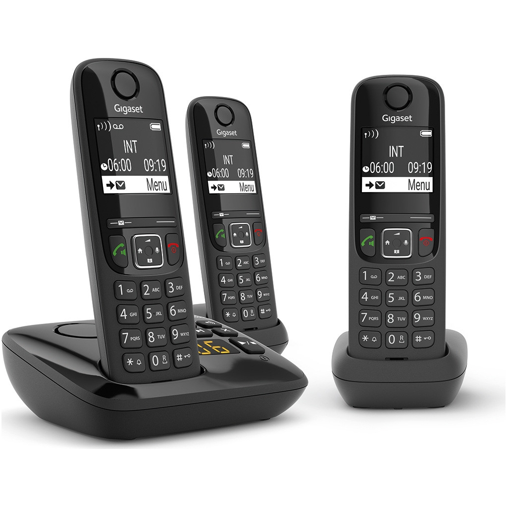 Телефон DECT Gigaset AS690 AM TRIO Black (L36852H2836S311)