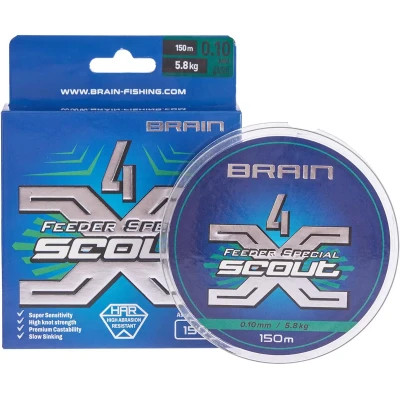 Шнур Brain fishing Scout 4X 150m (camo) 0.080mm 4.4kg (1858.54.79)