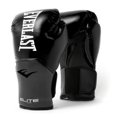 Боксерські рукавички Everlast Elite Training Gloves 870270-70-81 чорний/сірий 10 oz (009283609061)