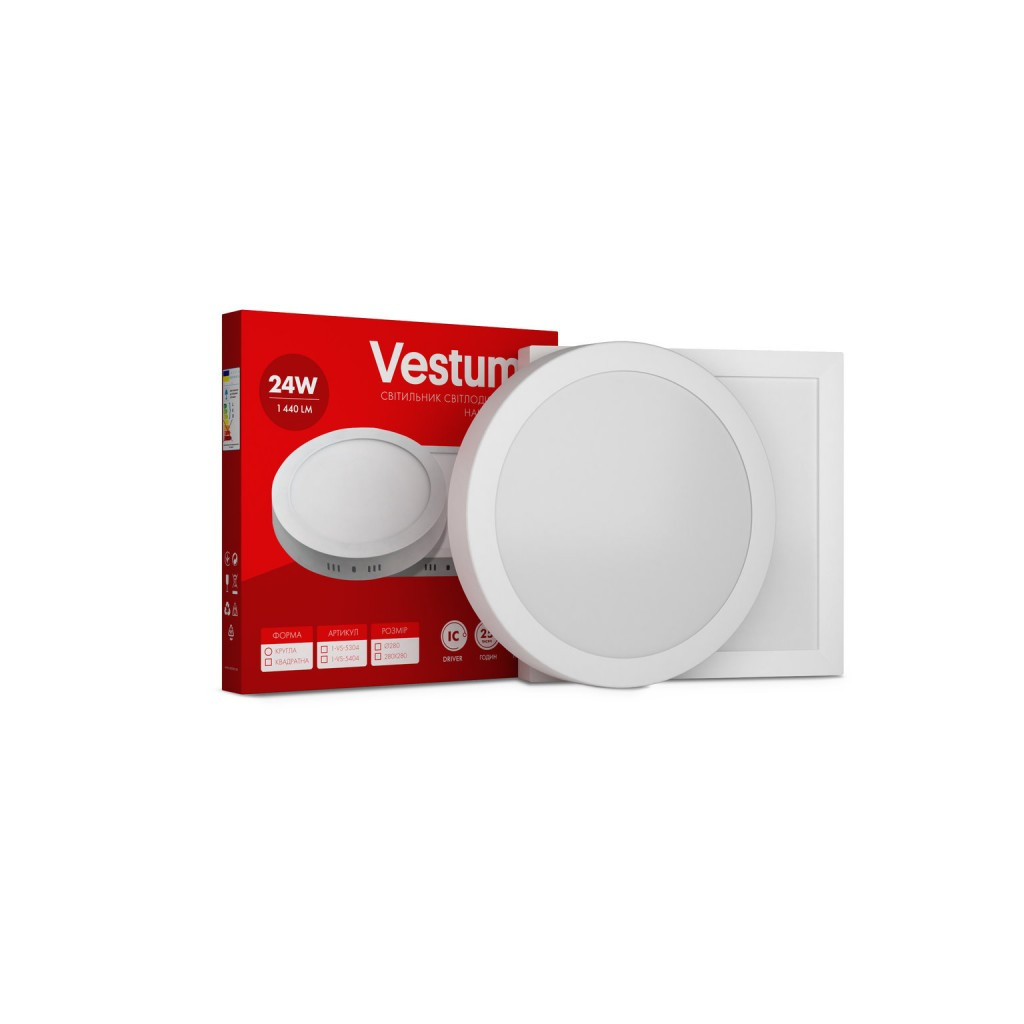 Світильник Vestum LED 24W 4000K 220V (1-VS-5405)