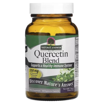 Вітамінно-мінеральний комплекс Nature's Answer Кверцетин, 250 мг, Quercetin Blend, 60 вегетаріанських капсул (NTA-16531)