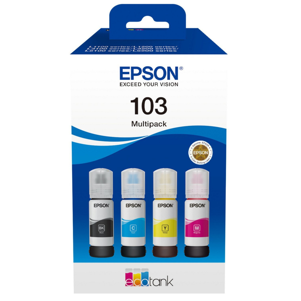 Контейнер з чорнилом Epson 103 Multipack (C,M,Y,Bk) (C13T00S64A)