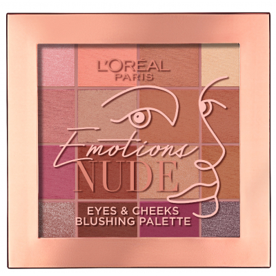 Тіні для повік L'Oreal Paris Emotions of Nude палетка тіней та рум'ян 17 г (3600523973705)