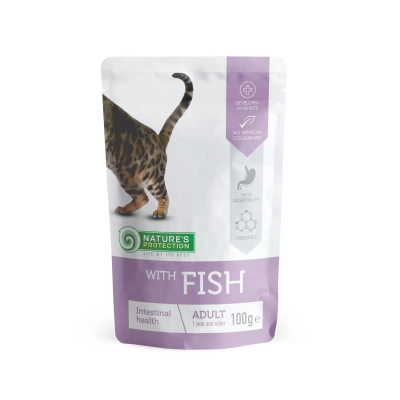 Вологий корм для кішок Nature's Protection Intestinal health with Fish 100 г (KIK45194)