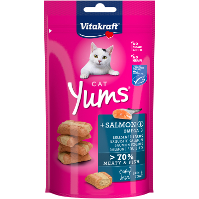 Ласощі для котів Vitakraft Yums лосось і Омега-3 40 г (4008239288233)