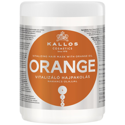 Маска для волосся Kallos Cosmetics Orange Зміцнювальна з олією апельсина 1000 мл (5998889516970)