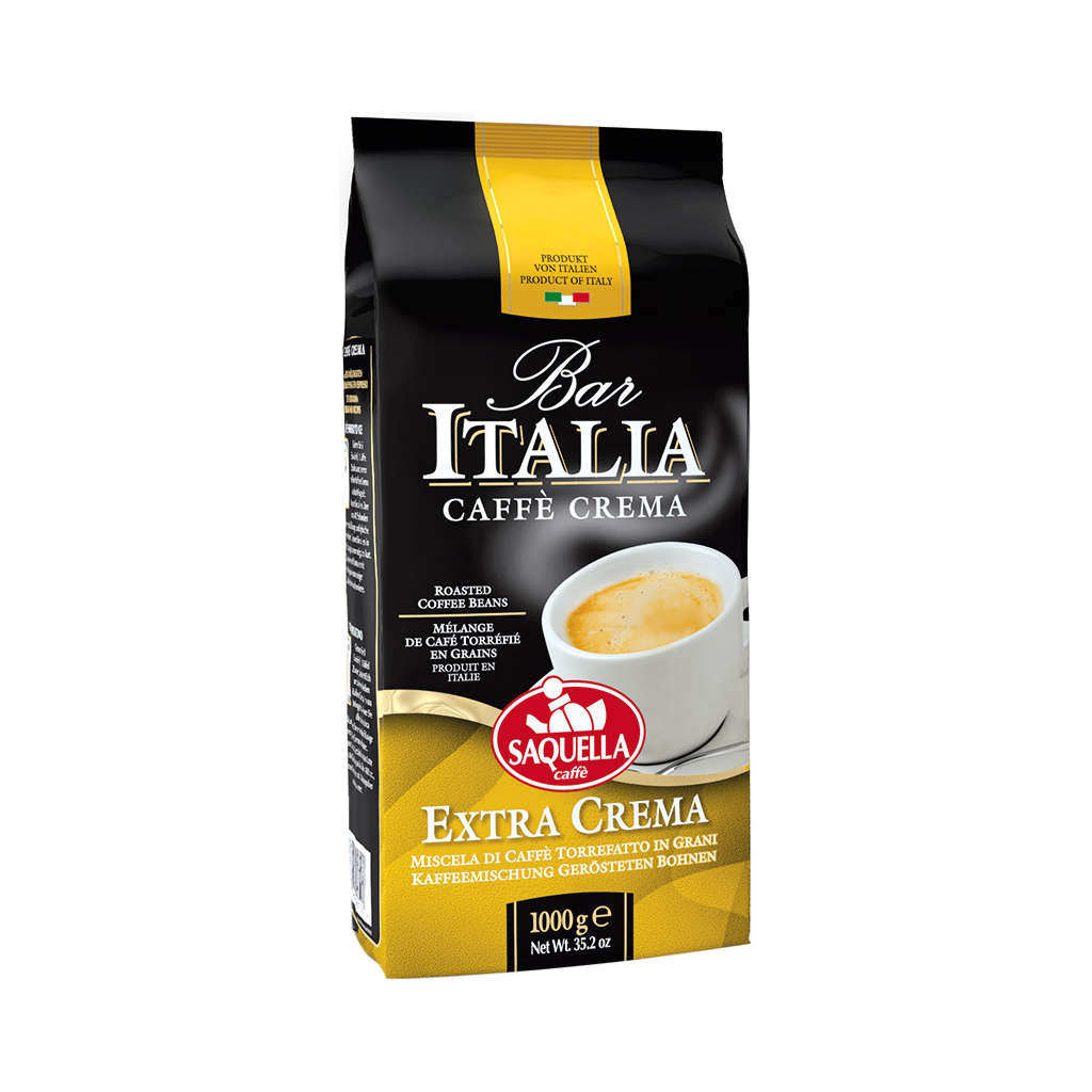 Кава SAQUELLA Bar Italia Extra Crema в зернах 1 кг (8002650001224)