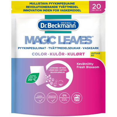 Серветки для прання Dr. Beckmann Magic Leaves для кольорових тканин 20 шт. (4008455583112)