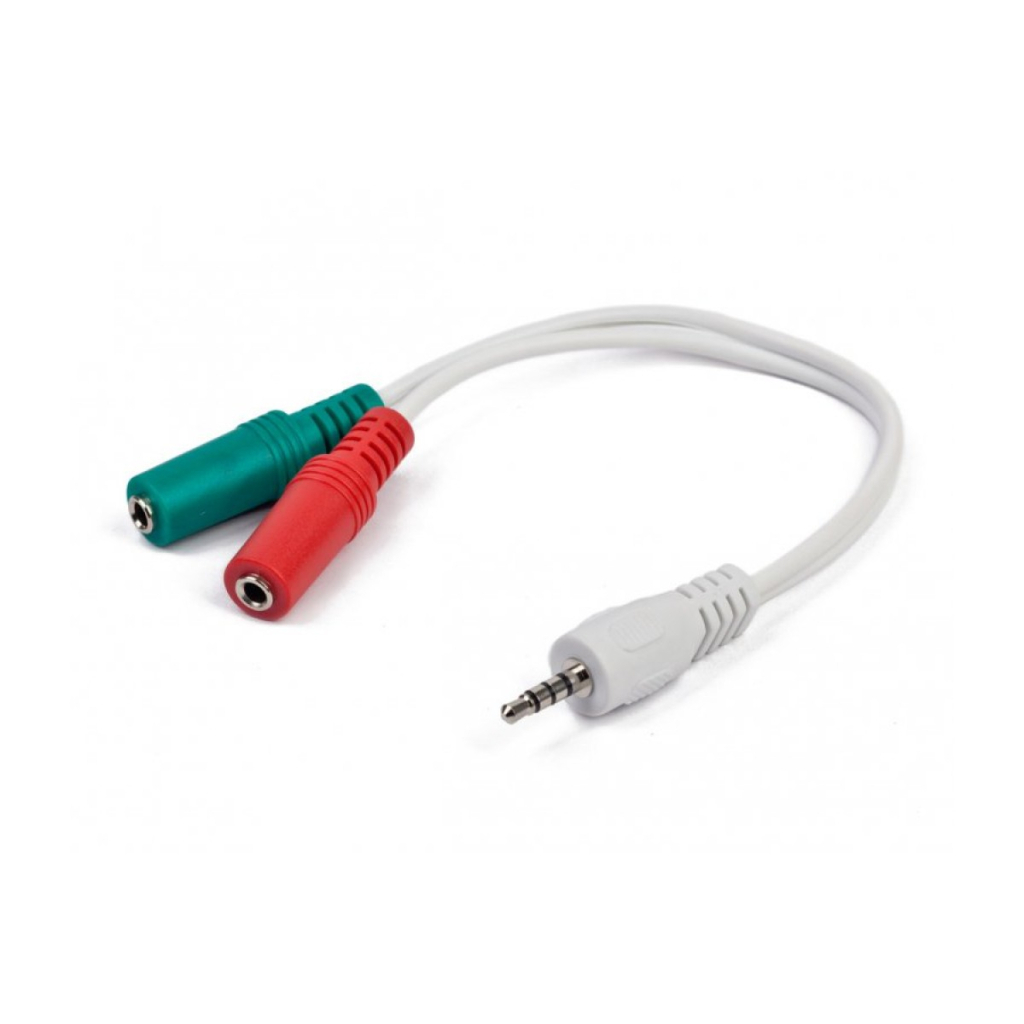 Перехідник Cablexpert Jack 3.5mm папа/2х3.5mm мама (CCA-417W)