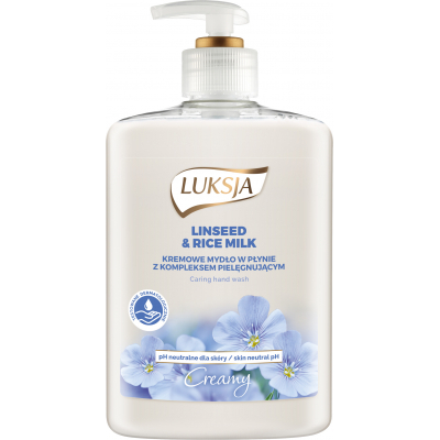 Рідке мило Luksja Creamy Linen & Rice Milk 500 мл (5900998007171)