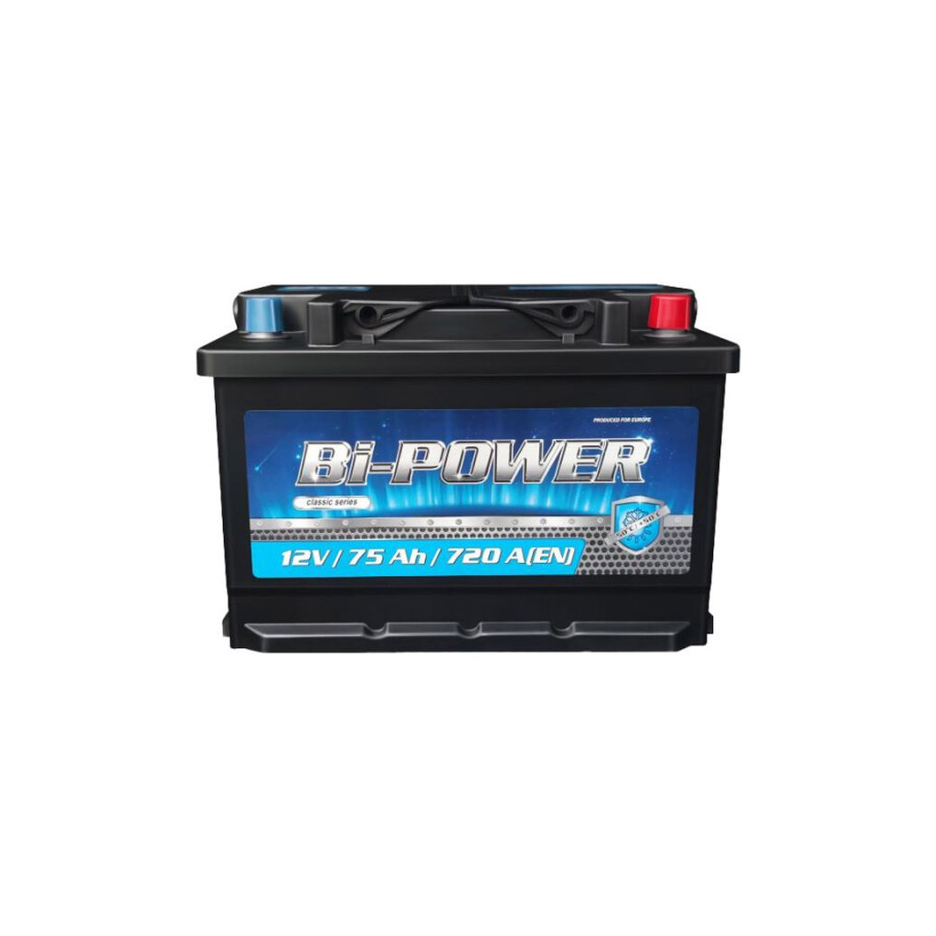 Акумулятор автомобільний BI-POWER 75 Аh/12V Euro (KLV075-00(720))