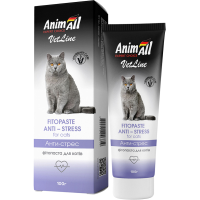 Паста для тварин AnimAll VetLine стоп стрес для кішок 100 г (4820150206819)