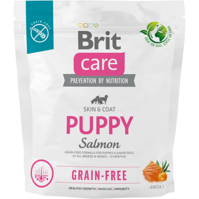 Сухий корм для собак Brit Care Dog Grain-free Puppy з лососем 1 кг (8595602558827)