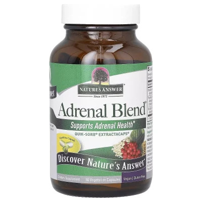 Трави Nature's Answer Здоров'я надниркових залоз, Adrenal Blend, 90 вегетаріанських кап (NTA-26590)