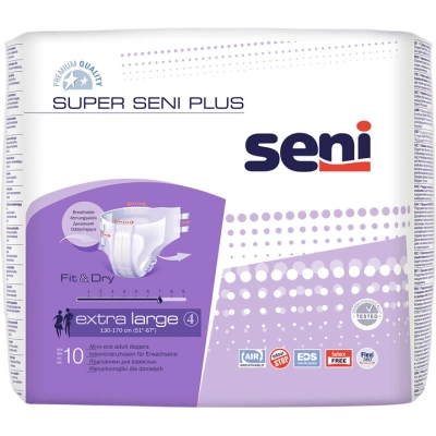 Підгузки для дорослих Seni Super Plus XX Large 160-210 см 10 шт (5900516803636)