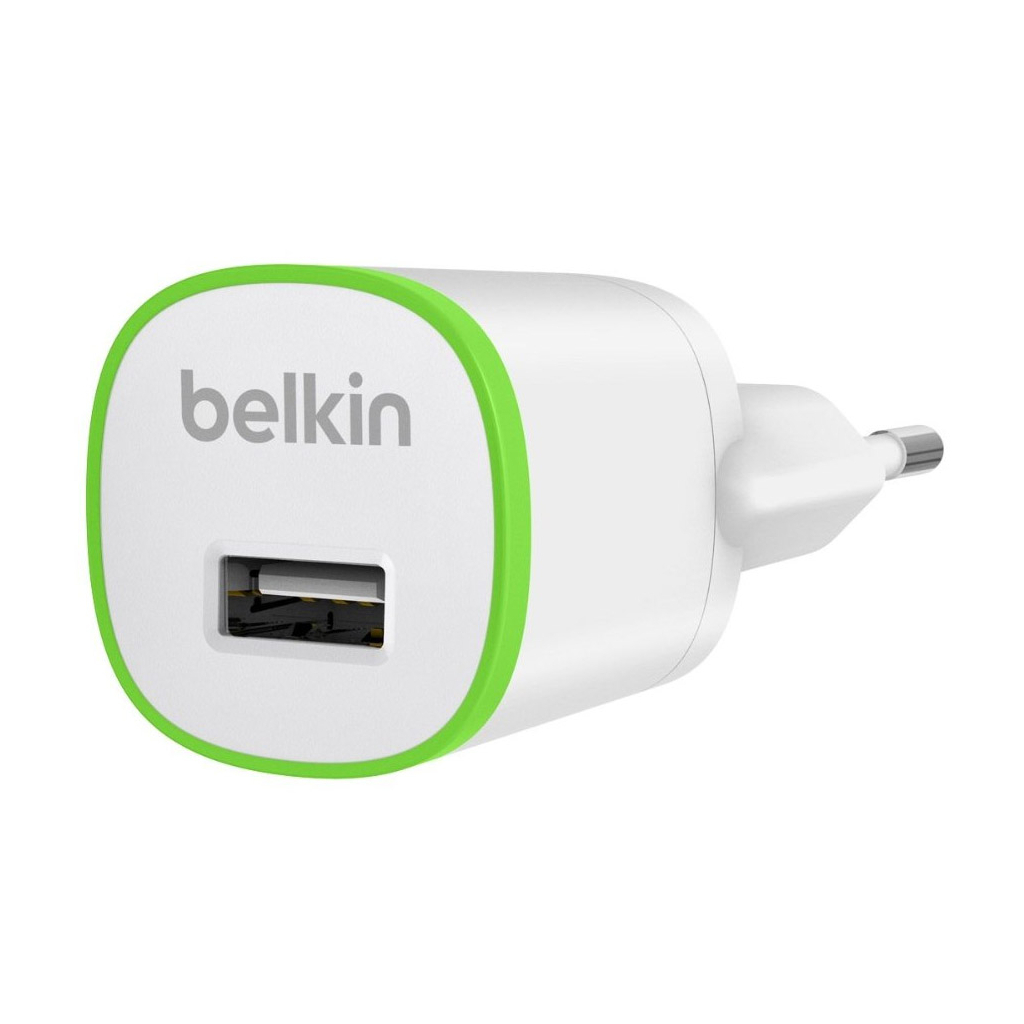 Зарядний пристрій Belkin USB Micro Charger (220V + LIGHTNING сable, USB 1A) (F8J025vf04-WHT)