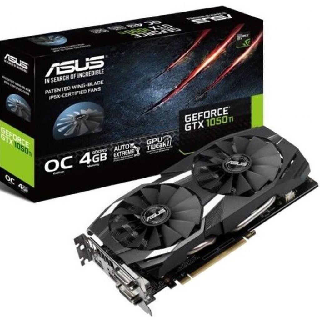 Відеокарта ASUS GeForce GTX1050 Ti 4096Mb DC2 OC (GTX1050TI-DC2O4G)