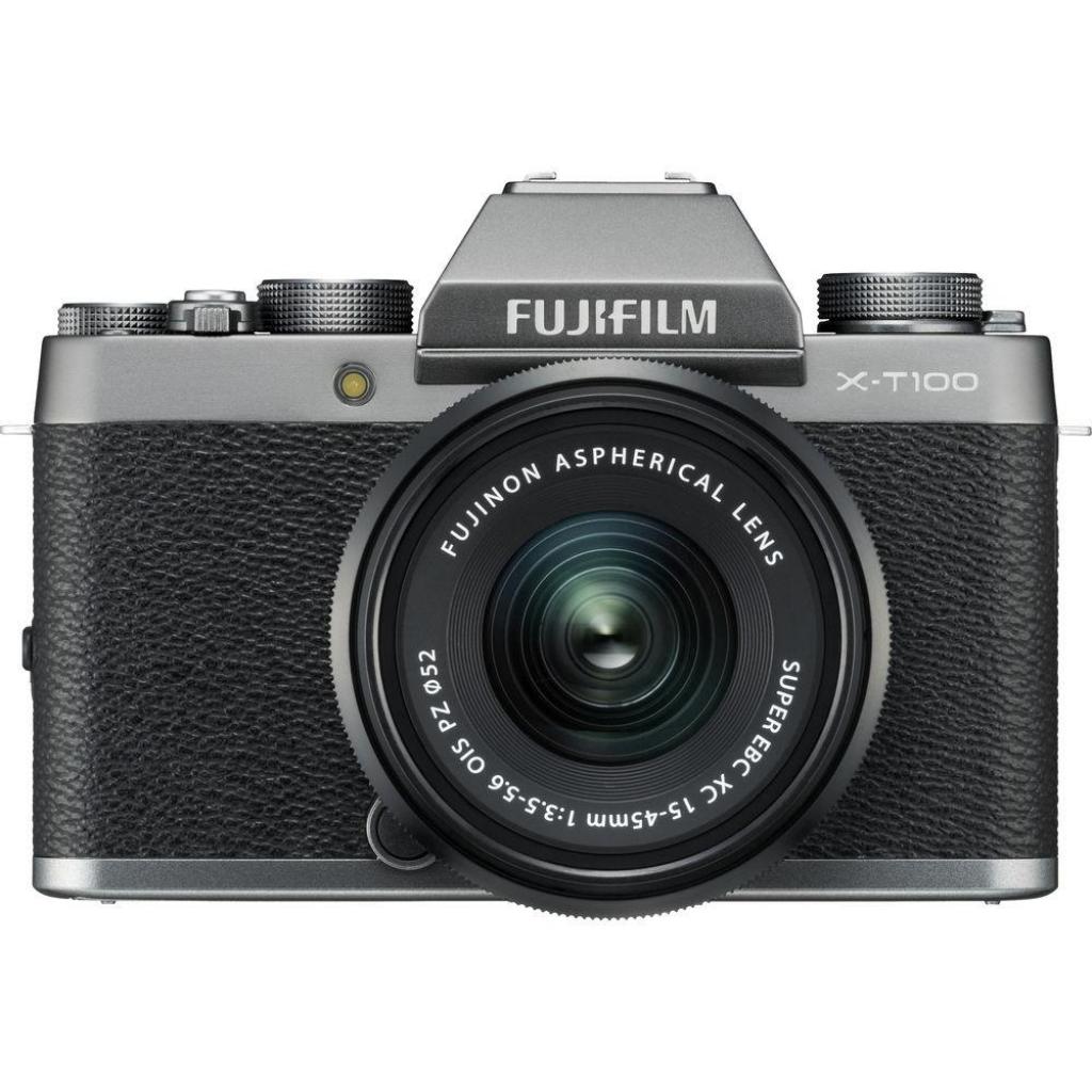 Цифровий фотоапарат Fujifilm X-T100 + XC 15-45mm F3.5-5.6 Kit Dark Silver (16582684)