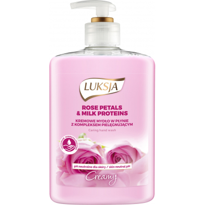 Рідке мило Luksja Creamy Rose Petal & Milk Proteins 500 мл (5900998007188)