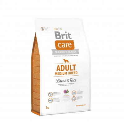 Сухий корм для собак Brit Care Adult Medium Breed Lamb and Rice 3 кг (8595602509935)