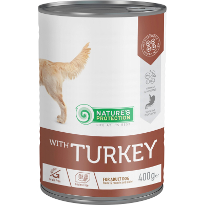 Консерви для собак Nature's Protection with Turkey 400 г (KIK45601)