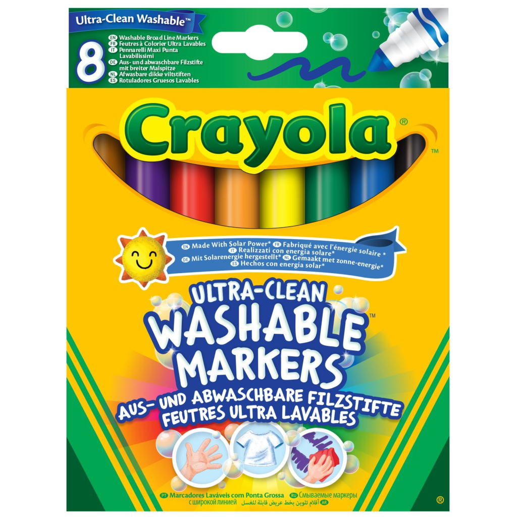 Фломастери Crayola широка лінія (ultra-clean washable), 8 шт (58-8328G)