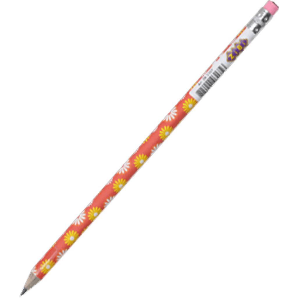 Олівець графітний ZiBi BERRIES, HB, with eraser, tube (ZB.2308)