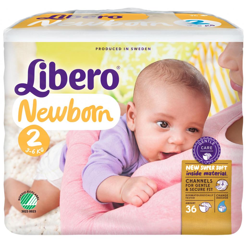 Підгузок Libero Newborn 2 (3-6кг) 36 шт (7322540694635)