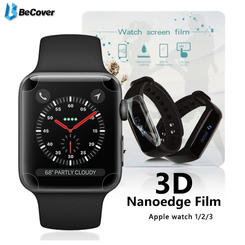 Плівка захисна BeCover Full Cover для Apple Watch Series 3/4 42mm/44mm (701962)