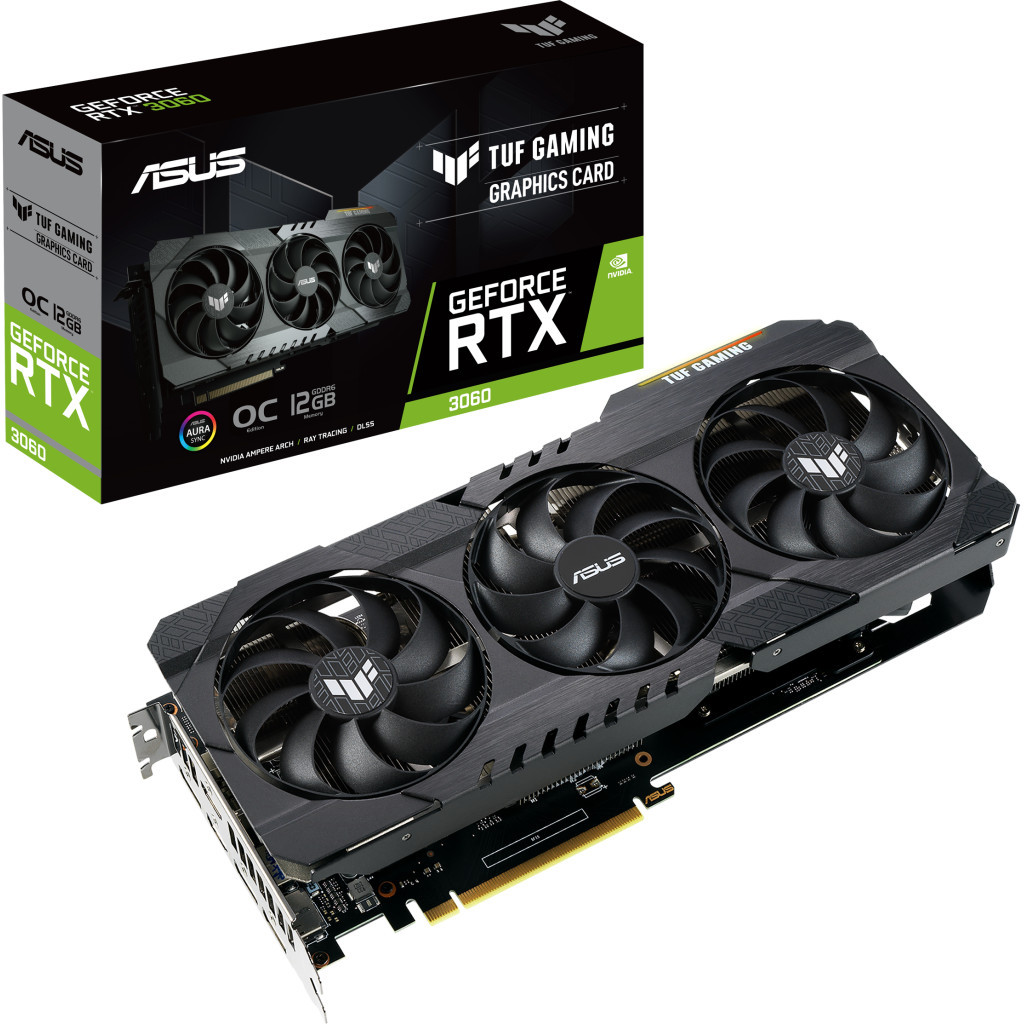 Відеокарта ASUS GeForce RTX3060 12Gb TUF OC GAMING (TUF-RTX3060-O12G-GAMING)