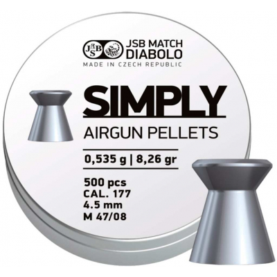 Пульки JSB Diabolo Simply 4,5 мм, 0.535 г, 500 шт/уп (001246-500)