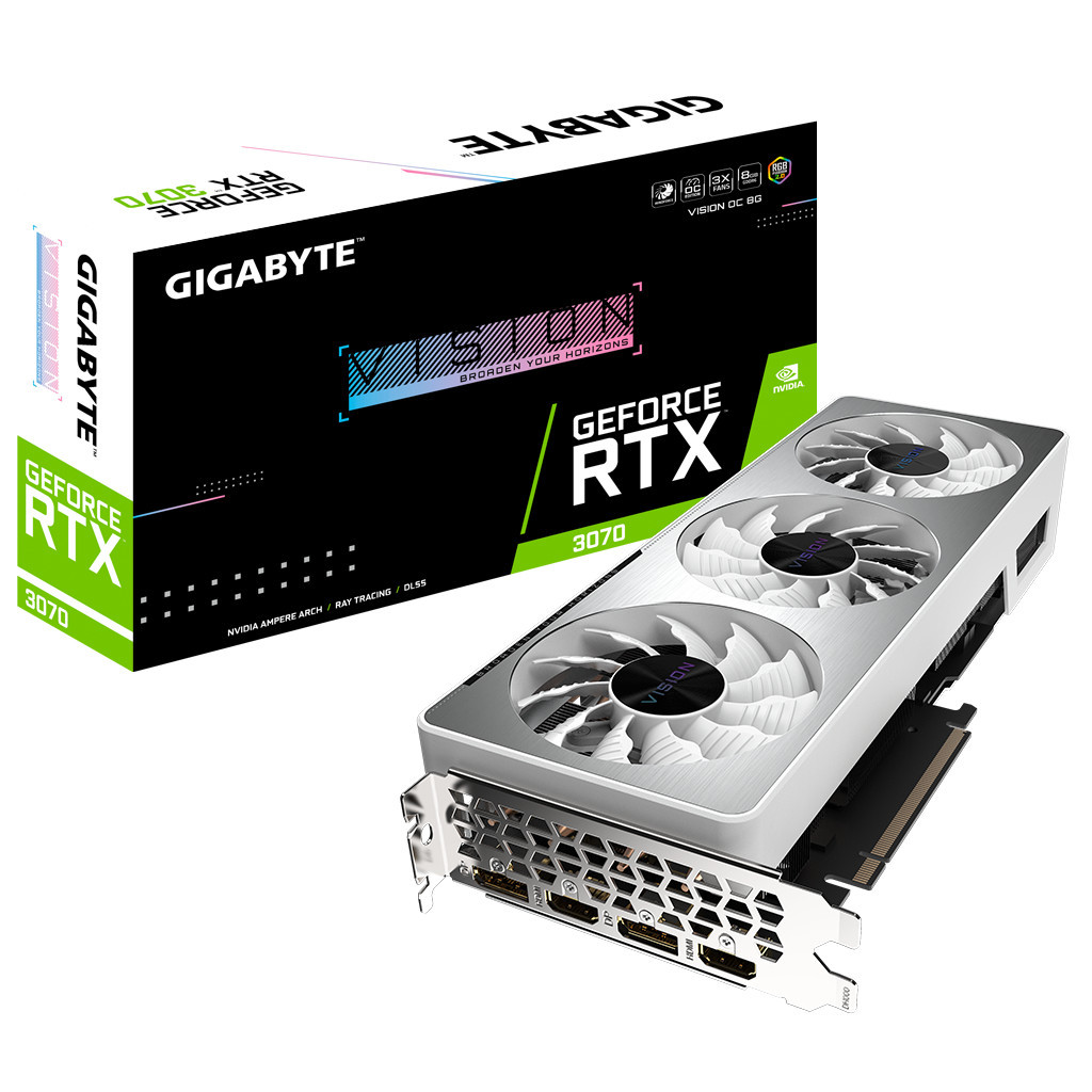 Відеокарта GIGABYTE GeForce RTX3070 8Gb VISION OC 2.0 LHR (GV-N3070VISION OC-8GD 2.0)