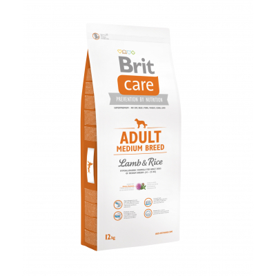 Сухий корм для собак Brit Care Adult Medium Breed Lamb and Rice 12 кг (8595602509928)