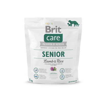 Сухий корм для собак Brit Care Senior Lamb and Rice 1 кг (8595602510023)