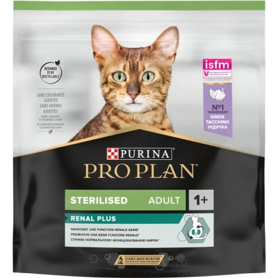 Сухий корм для кішок Purina Pro Plan Sterilised Adult 1+ з індичкою 400 г (7613033564673)