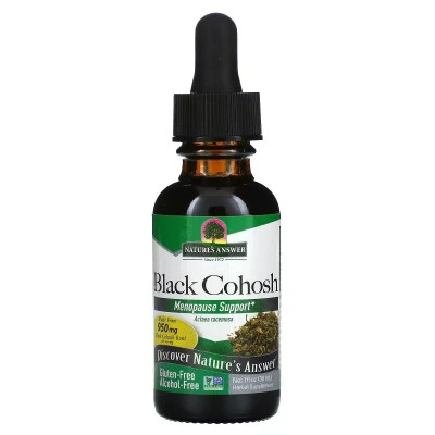 Трави Nature's Answer Клопогон, 950 мг, без спирту, Black Cohosh, Alcohol-Free, 30 мл (NTA-00576)