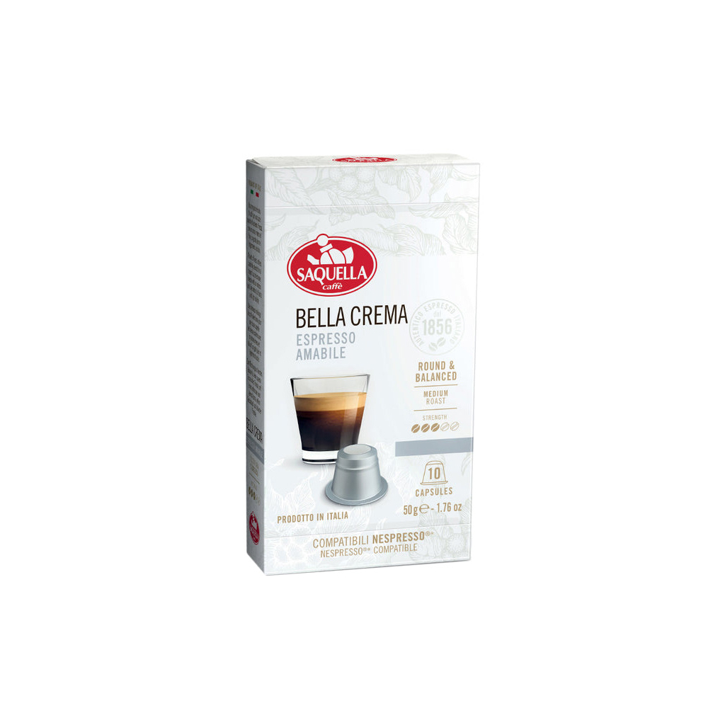 Кава SAQUELLA Espresso Bella Crema в капсулах 10 шт (8002650007745)