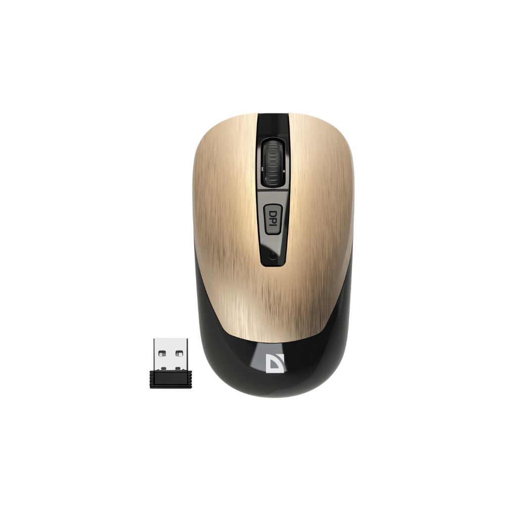 Мишка Defender Wave MM-995 Silent Wireless Gold (52994)