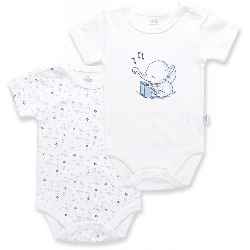 Боді Bibaby зі слоником і нотками (56328-56B-white)