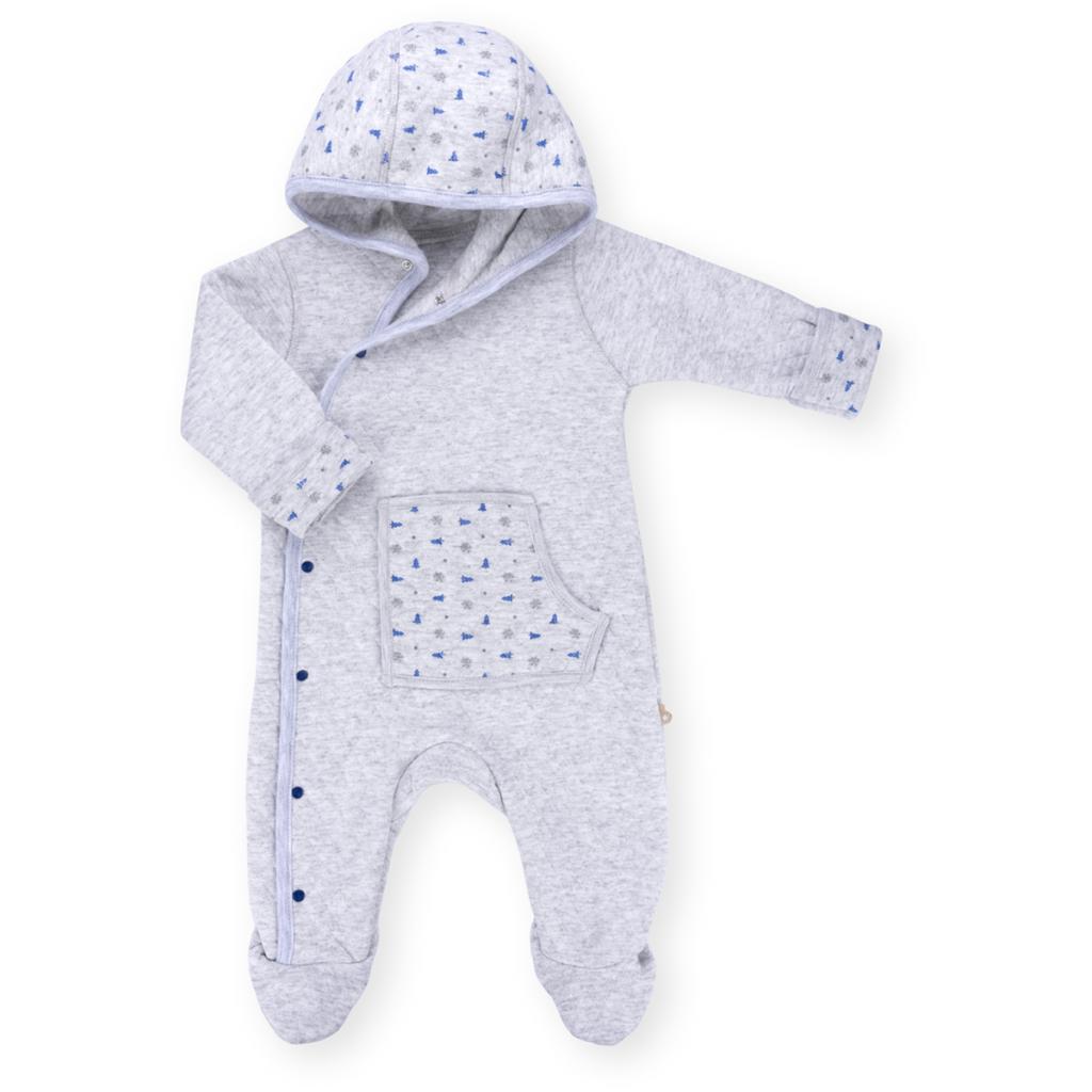 Чоловічок Bibaby на кнопочках з кишенькою (60186-68B-gray-blue)