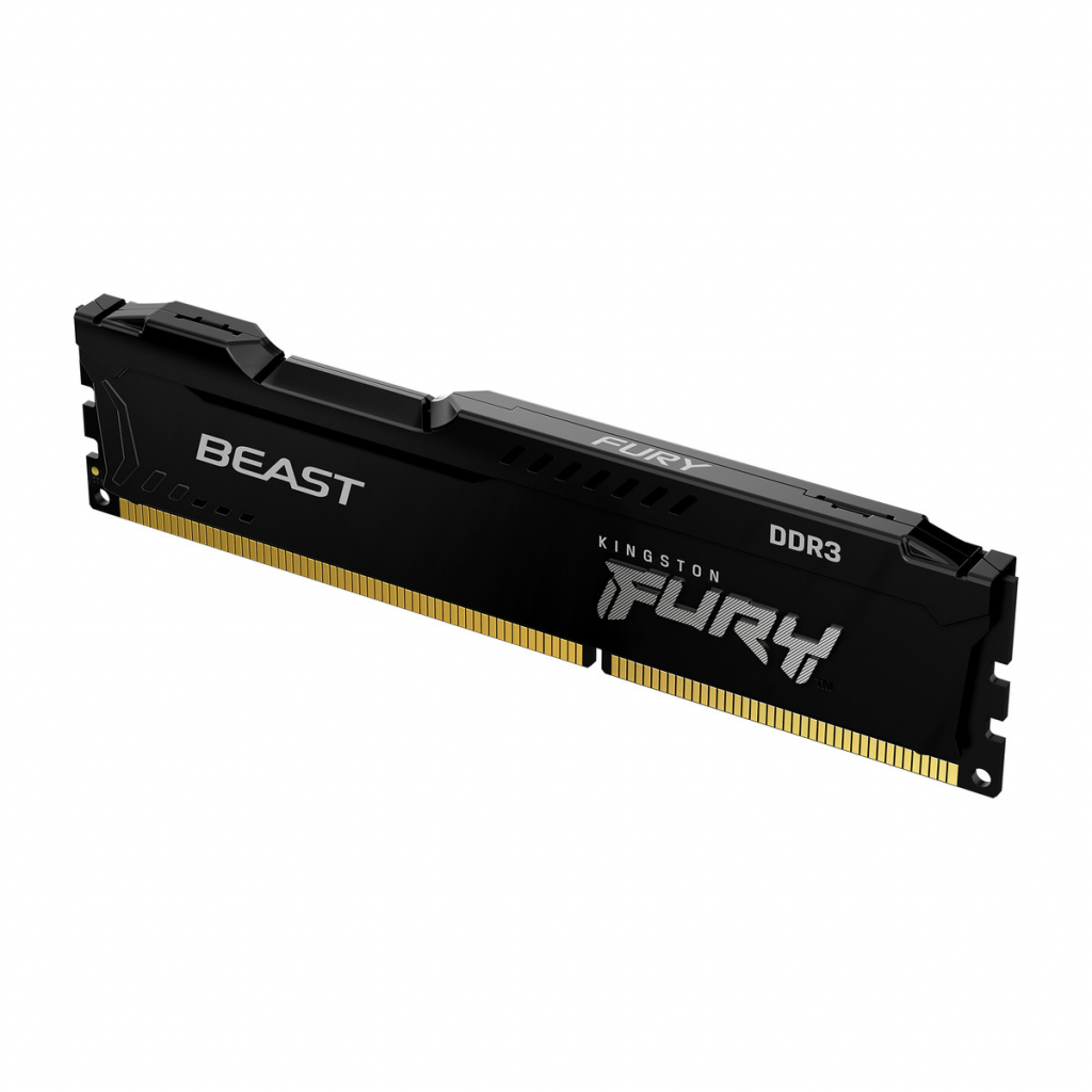 Модуль пам'яті для комп'ютера DDR3 8GB 1600 MHz Fury Beast Black Kingston Fury (ex.HyperX) (KF316C10BB/8)